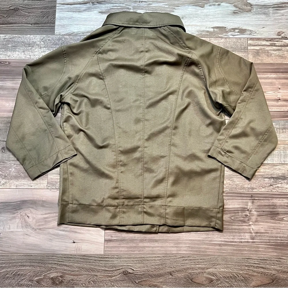 Gilli Womens Jacket Size S/M Army Green Military Infantry Draped Button Up - Picture 5 of 12